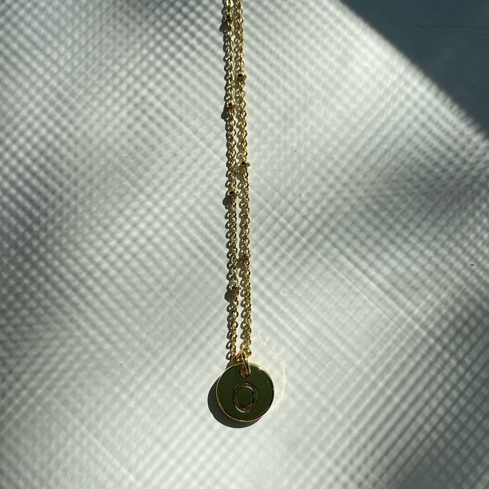 Gold O initial necklace!